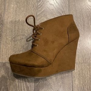 Brown Womens Booties / Wedges